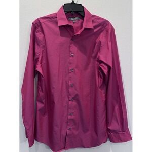 Men's Kenneth Cole Reaction Slim Fit Button Up Dress Shirt Pink 15 1/2 / 34-35